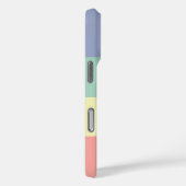 Blauw, Groen Geel en Koraal Roze Strepen Patroon Case-Mate iPhone Case (Achterkant / Rechts)