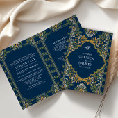 Blauw Groen Geel Ikat All in One Sikh Wedding