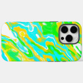 Blauw Groen Geel Kleurrijke Abstracte Marmeren Vlo Case-Mate iPhone Case (Achterkant (horizontaal))