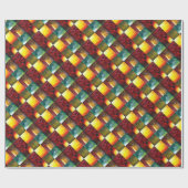 Blauw Groen Geel Rood Abstracte Kunst Modern Kleur Cadeaupapier (Vlak)