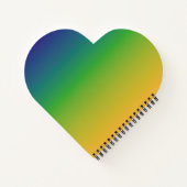 Blauw Groen Geel Verloopontwerp Notitieboek (Achterkant)