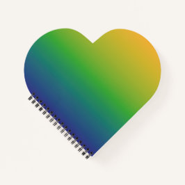 Blauw Groen Geel Verloopontwerp Notitieboek