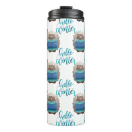 BLAUW & GROEN GEKLEED WINTER EEKHOORNS THERMOSBEKER