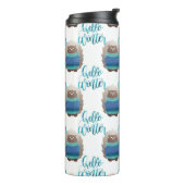 BLAUW & GROEN GEKLEED WINTER EEKHOORNS THERMOSBEKER (Gedraaid links)