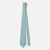 Blauw groen gekleurd Stripes Patroon Modern Stijlv Stropdas (Voorkant)
