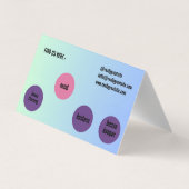 Blauw Groen Gemengde Schoonmakende Diensten QR Cod Visitekaartje (Achterkant)