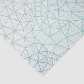 Blauw groen geometrisch afdrukpapier tissuepapier (Detail)