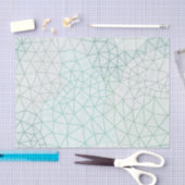 Blauw groen geometrisch afdrukpapier tissuepapier (Craft)