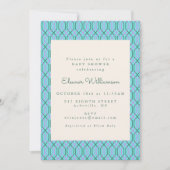  blauw groen geometrisch Baby shower Kaart (Voorkant)