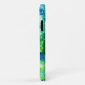 Blauw Groen Geometrisch Patroon Gesimuleerd Glas Case-Mate iPhone Case (Achterkant/rechts)