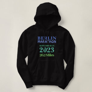Blauw Groen Gepersonaliseerde Marathon Runner Cust Hoodie