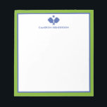Blauw Groen Gepersonaliseerde Naam Leuk Pickleball Notitieblok<br><div class="desc">Een super leuk notitieblok voor pickleball liefhebbers! Ontwerpkenmerken gekruiste pickleball paddles en uw aangepaste tekst. Voeg een naam,  monogram,  clubnaam,  enz. toe. Verander ook eenvoudig de kleuren. Maakt echt een doordachte verjaardag,  gastvrouw of vakantiegift voor uw toernooipartner,  coach of iedereen die verliefd is op de geweldige sport van pickleball.</div>