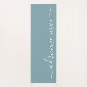 Blauw Groen Gepersonaliseerde Naam of Gebed Yogamat (Achterkant)