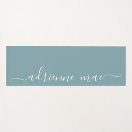 Blauw Groen Gepersonaliseerde Naam of Gebed Yogamat