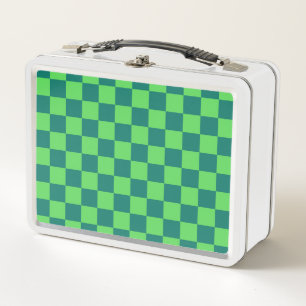 Blauw groen geruit gingham patroon
