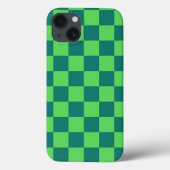 Blauw groen geruit gingham patroon Case-Mate iPhone case (Achterkant)