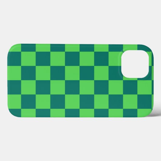 Blauw groen geruit gingham patroon Case-Mate iPhone case (Achterkant (horizontaal))