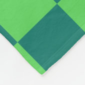 Blauw groen geruit gingham patroon fleece deken (Hoek)