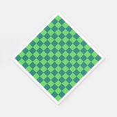 Blauw groen geruit gingham patroon servet (Hoek)