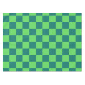 Blauw groen geruit gingham patroon tafelkleed (Voorkant (Horizontaal))