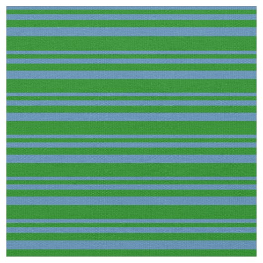 Blauw & Groen Gestreept Patroon Stof (Close Up)
