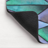 Blauw groen Glas in lood Muismat (Hoek)