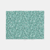 Blauw-Groen Glitter Fleece Deken (Voorkant (Horizontaal))