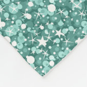 Blauw-Groen Glitter Fleece Deken (Hoek)