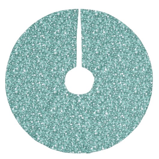 Blauw groen glitterpatroon kerstboom rok (Voorkant)