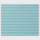 Blauw & Groen Golf Argyle Cadeaupapier (Vlak)