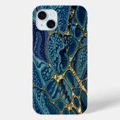 Blauw, groen, goud Case-Mate iPhone case (Achterkant)