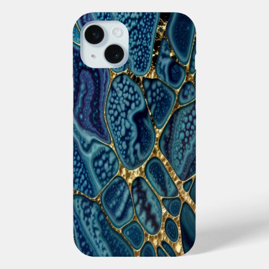 Blauw, groen, goud Case-Mate iPhone case (Achterkant)