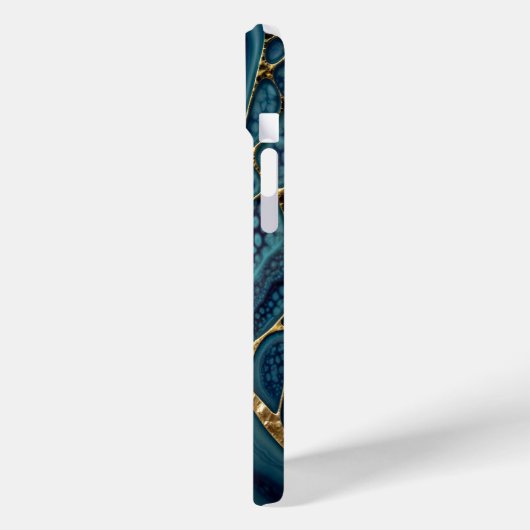 Blauw, groen, goud Case-Mate iPhone case (Achterkant / Links)