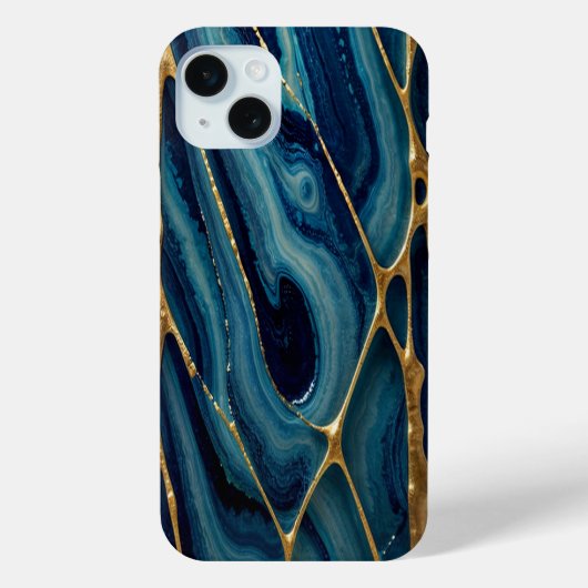 Blauw, groen, goud Case-Mate iPhone case (Achterkant)