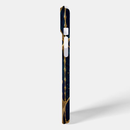 Blauw, groen, goud Case-Mate iPhone case (Achterkant / Links)