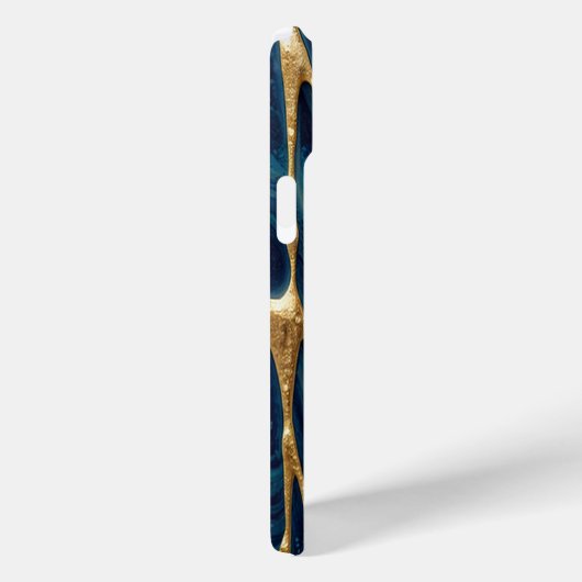 Blauw, groen, goud Case-Mate iPhone case (Achterkant / Rechts)