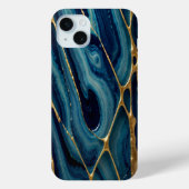 Blauw, groen, goud Case-Mate iPhone case (Achterkant)