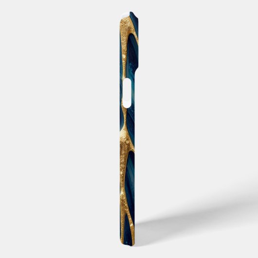 Blauw, groen, goud Case-Mate iPhone case (Achterkant / Rechts)