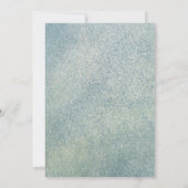 Blauw / Groen Gouden en Witte Stamfeest Uitnodigin Kaart (Achterkant)
