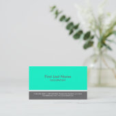 Blauw groen grijs streep aangepaste visitekaartjes (Staand voorkant)