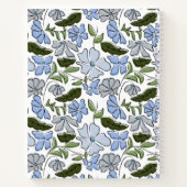 Blauw & Groen Hand Getrokken Bloemblok Print Recep Notitieboek (Achterkant)