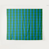 Blauw Groen Harlekijn Geruit Ontwerp  Wandkleed (Voorkant (horizontaal))