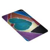 Blauw groen hart met mozaïek thema magneet (Rechterzijde)