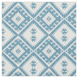Blauw groen Ikat-ruitvormig weefsel Stof
