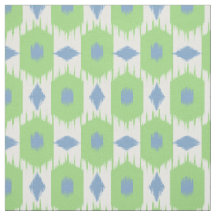 Blauw groen Ikat-ruitvormig weefsel
