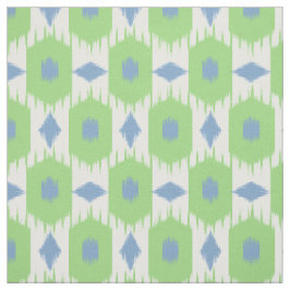 Blauw groen Ikat-ruitvormig weefsel Stof