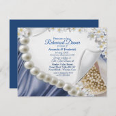 Blauw, Groen, Ivoor, Goud Zijde & Pear Repetitie d Kaart (Voorkant / Achterkant)