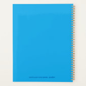 Blauw Groen Kaleidoscoop Patroon Boho Naam Planner (Achterkant)