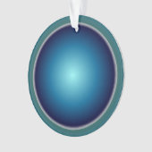 blauw/groen > kerstversiering ornament (voorkant)