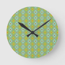 Blauw Groen Koele Tinten Diamant Patroon